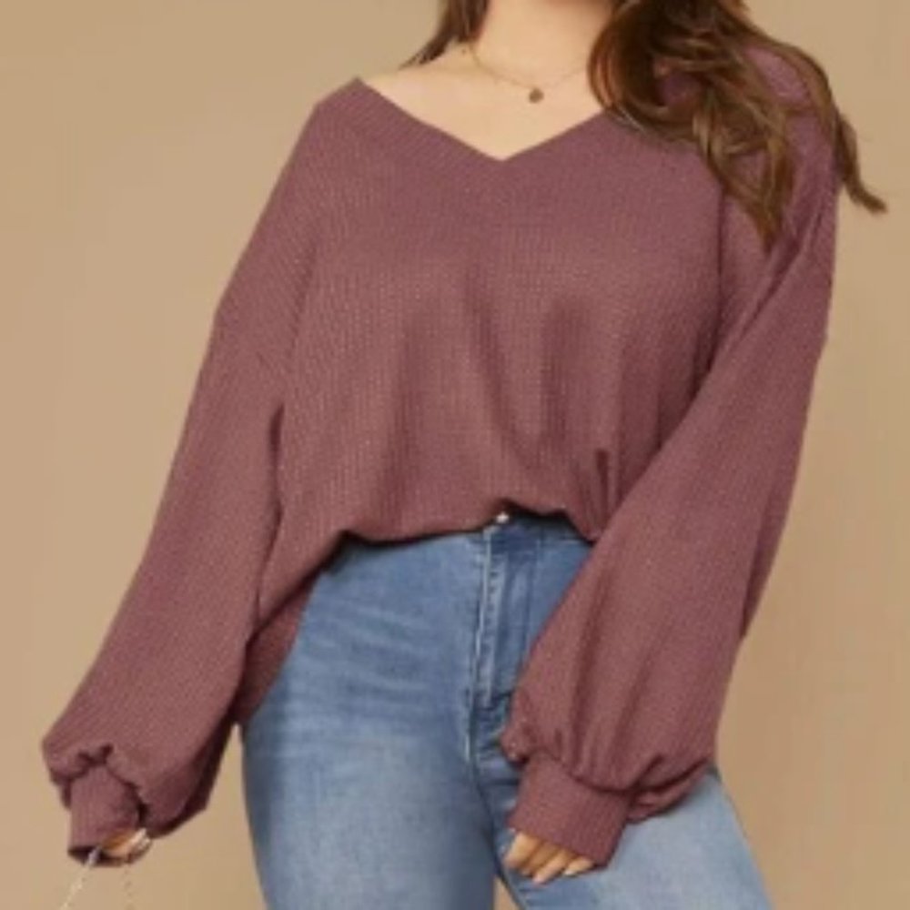 V neck sweater top